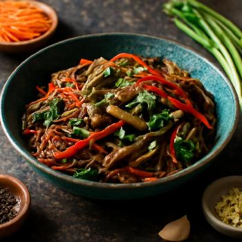 Classic Japchae (Korean Glass Noodle Stir-Fry)
