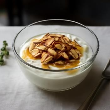 Greek Yogurt with Honey and Toasted Almonds