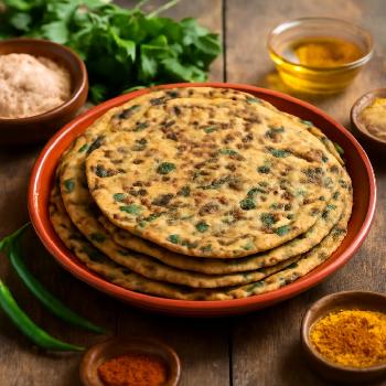 Methi Paratha: Flavorful Indian Flatbread with Fenugreek Leaves