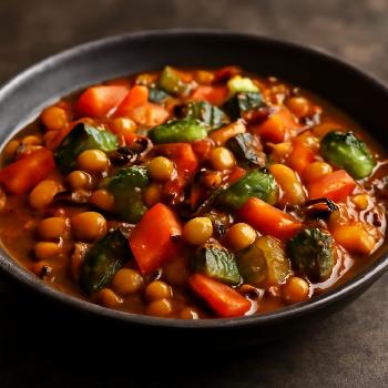 Vegetable Tagine with Chickpeas and Raisins