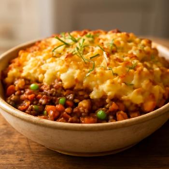 AI-Generated Shepherd's Pie with Root Vegetable Mash