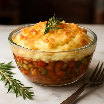 AI-Powered Vegetarian Shepherd's Pie with Lentil and Vegetable Filling