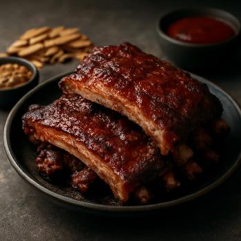 AI's Smoked BBQ Ribs on Charcoal