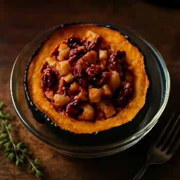 Apple and Cranberry Stuffed Acorn Squash