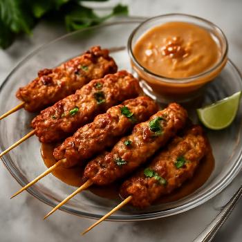 Authentic Pork Satay with Peanut Sauce
