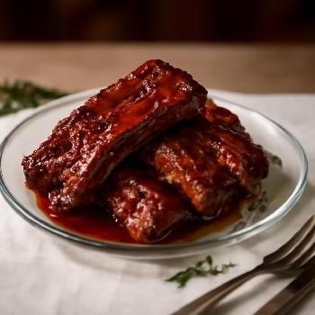 Charcoal Grilled Ribs with Spicy Bourbon Glaze