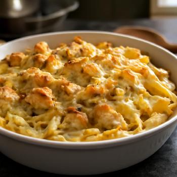 Creamy Chicken Alfredo Bake