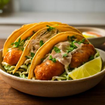 Crispy Fish Tacos with Chipotle Lime Crema