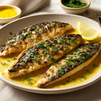 Elegant Pan-Seared Mackerel with Lemon-Garlic Butter