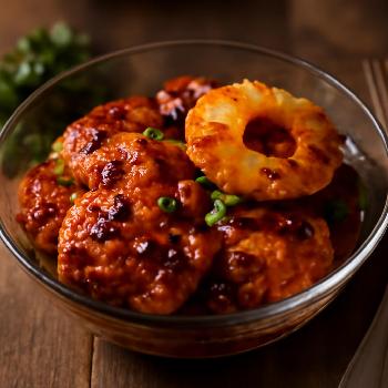 Flame-Kissed Pineapple Chicken with Spicy Glaze