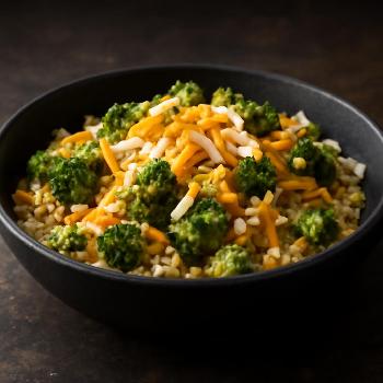 Healthier Broccoli & Cauliflower Rice Casserole