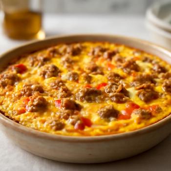 Hearty Egg and Cheese Frittata with Sausage