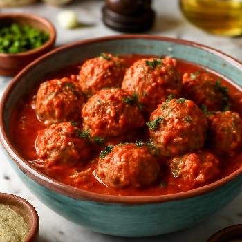Juicy Turkey Meatballs in Tomato Sauce