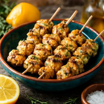 Lemon Herb Grilled Chicken Skewers