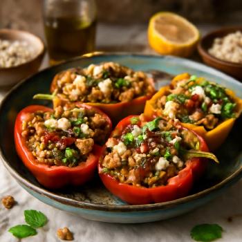 Mediterranean Quinoa Stuffed Peppers
