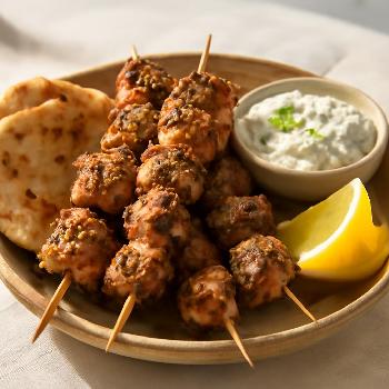 Pork Souvlaki with Lemon-Herb Marinade