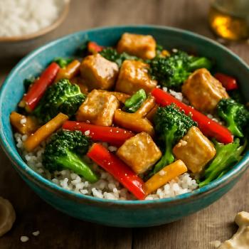 Rainbow Vegetable Stir-Fry with Tofu