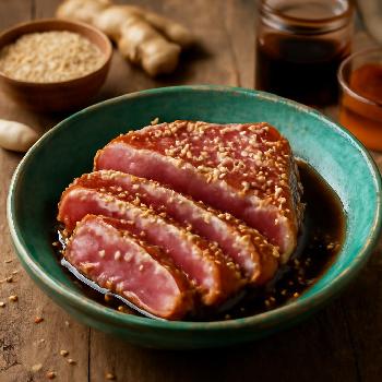 Seared Tuna Steak with Sesame-Ginger Glaze