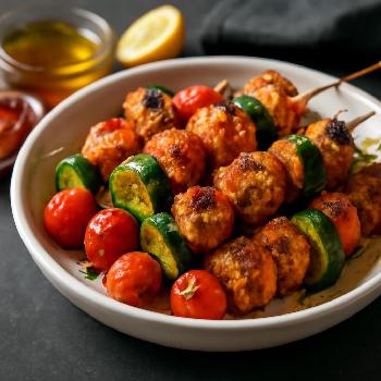 Spicy Chicken Shish Kebab with Harissa Marinade