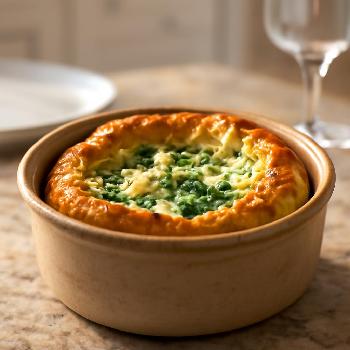 Spinach and Feta Cheese Soufflé