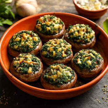 Spinach and Feta Stuffed Mushrooms