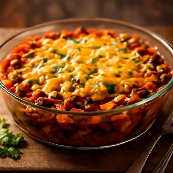 Vegetarian Black Bean Enchilada Casserole