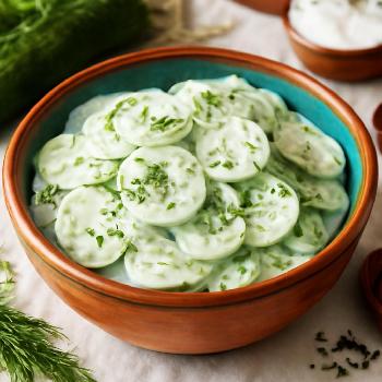 Classic Creamy Cucumber Salad