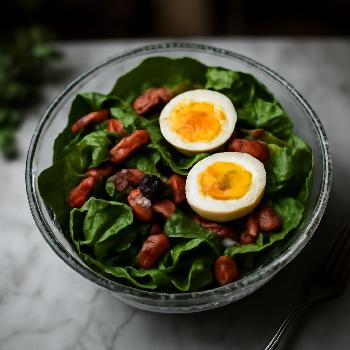 Classic Spinach Salad with Bacon and Eggs