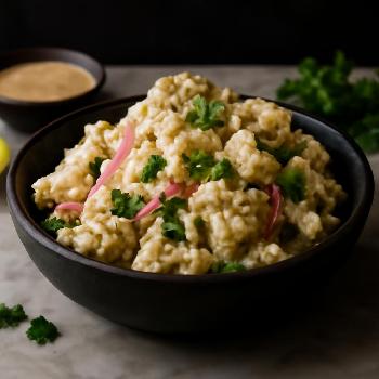 Creamy Cauliflower Salad with Tahini Dressing