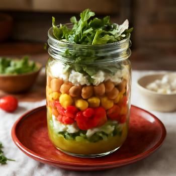 Layered Salad in a Jar
