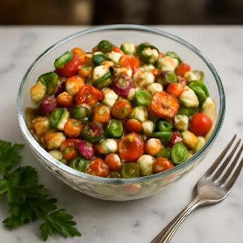 Mediterranean Chickpea Salad with Lemon Vinaigrette