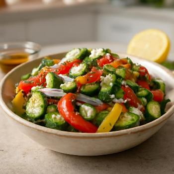 Mediterranean Cucumber and Bell Pepper Salad