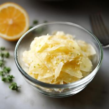 Parmesan Shavings with Lemon Zest