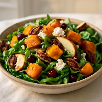 Roasted Butternut Squash Salad with Maple-Cider Vinaigrette