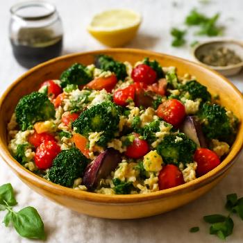 Roasted Vegetable and Quinoa Salad with Lemon-Herb Dressing