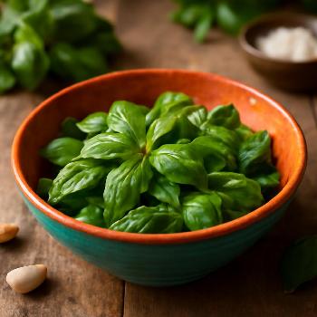 Simple Fresh Basil Salad Topping