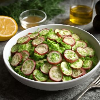 Spring Radish and Cucumber Salad with Lemon-Dill Dressing