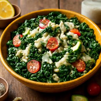 Vegan Kale and Quinoa Salad with Creamy Cashew Dressing