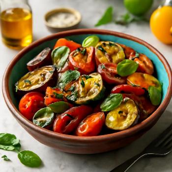 Warm Grilled Vegetable Salad with Balsamic Glaze