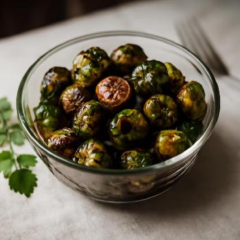 Air Fryer Brussels Sprouts with Balsamic Glaze