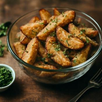 Air Fryer Garlic Parmesan Potato Wedges