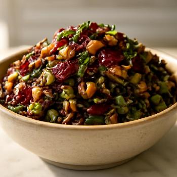 Cranberry and Walnut Wild Rice Pilaf