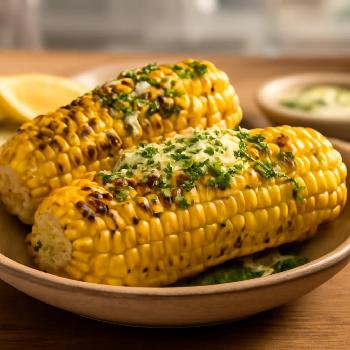 Grilled Corn on the Cob with Herb Butter