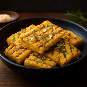Grilled Polenta with Herbs and Parmesan