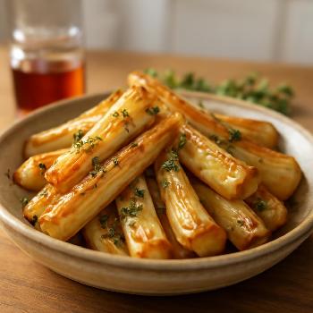 Maple Glazed Roasted Parsnips