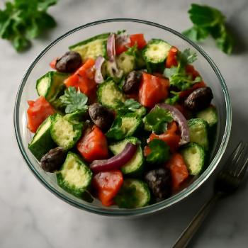 Mediterranean Cucumber and Tomato Salad