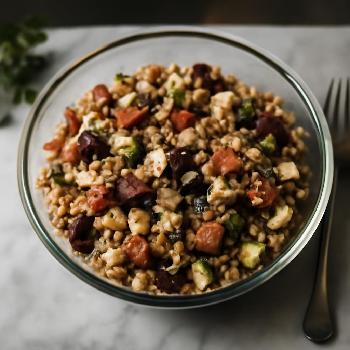 Mediterranean Farro Salad with Feta and Olives