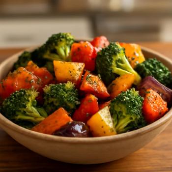 Roasted Rainbow Vegetables with Herbs