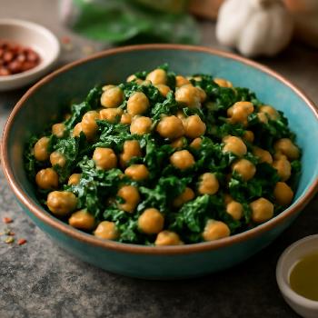 Sautéed Chickpeas with Spinach