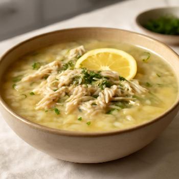 Classic Avgolemono: Greek Lemon Chicken Soup